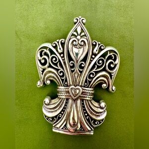 Brighton Fleur de Lis silver plated nightlight front plate only.